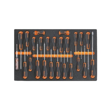 BETA Foam tray with  Easy screwDrivers for slotted, Phillips and Torx head screws 024500213